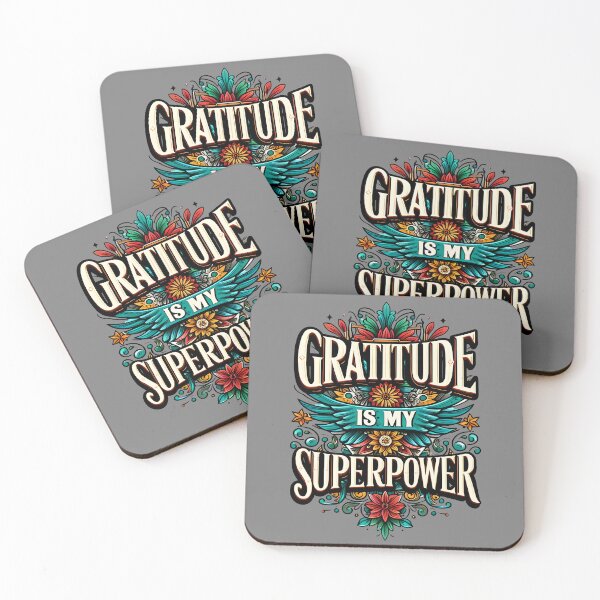 Item preview, gratitude is my superpower, typography designed and sold by maxmaj.