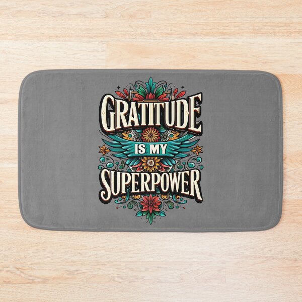 Item preview, gratitude is my superpower, typography designed and sold by maxmaj.