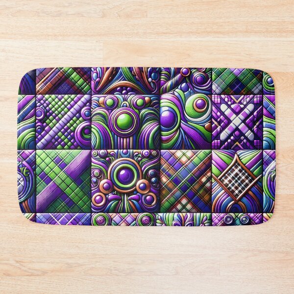 Item preview, Purple Quilt-Like Bohemian Pattern designed and sold by NeatSplash.