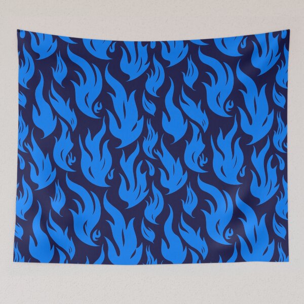Item preview, Blue Fire Flames Hot Pattern Design designed and sold by patternsoup.