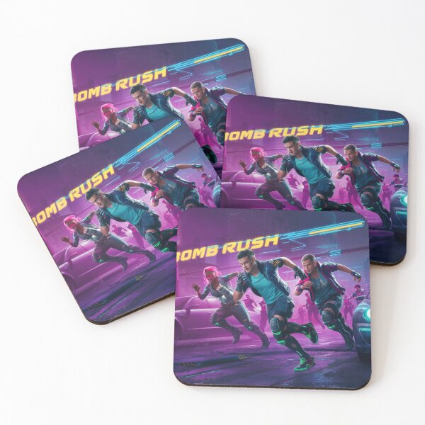 Item preview, "Neon Rush: Cyberpunk Action in the Night City" designed and sold by DesignEpic22.