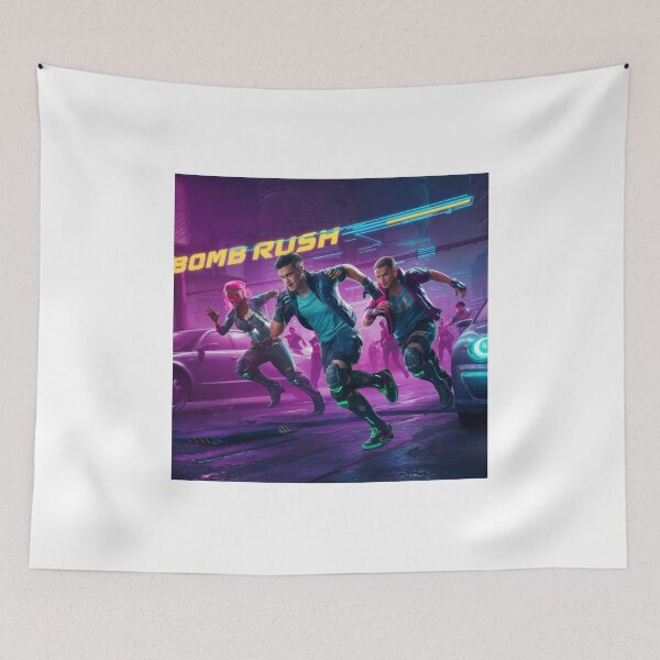 Item preview, "Neon Rush: Cyberpunk Action in the Night City" designed and sold by DesignEpic22.