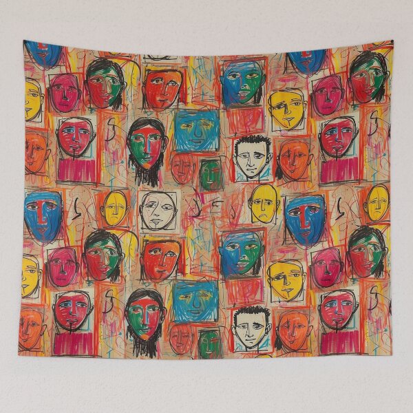 Item preview, Canvas of Faces designed and sold by oddfolio.