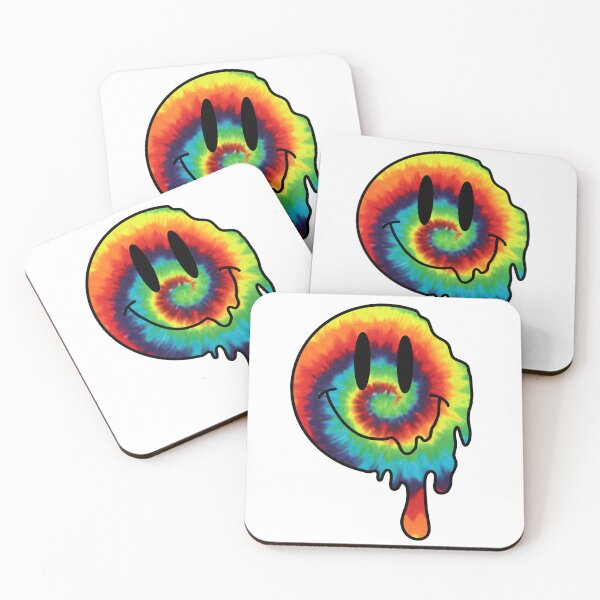 Item preview, Melting Tye Dye Smiley Face designed and sold by pinkelephantds.