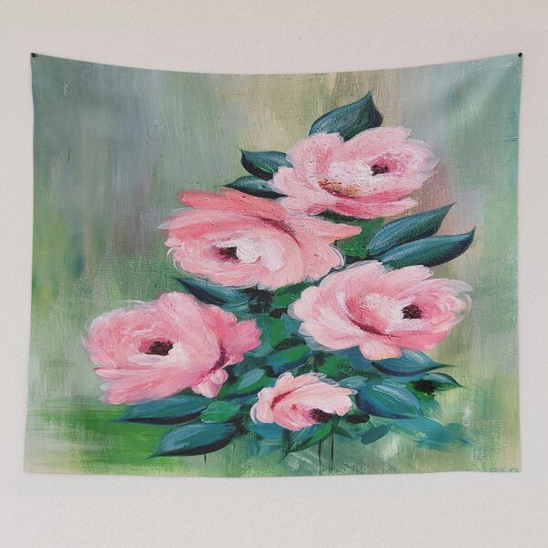Item preview, Pink roses original painting  designed and sold by norascorner.