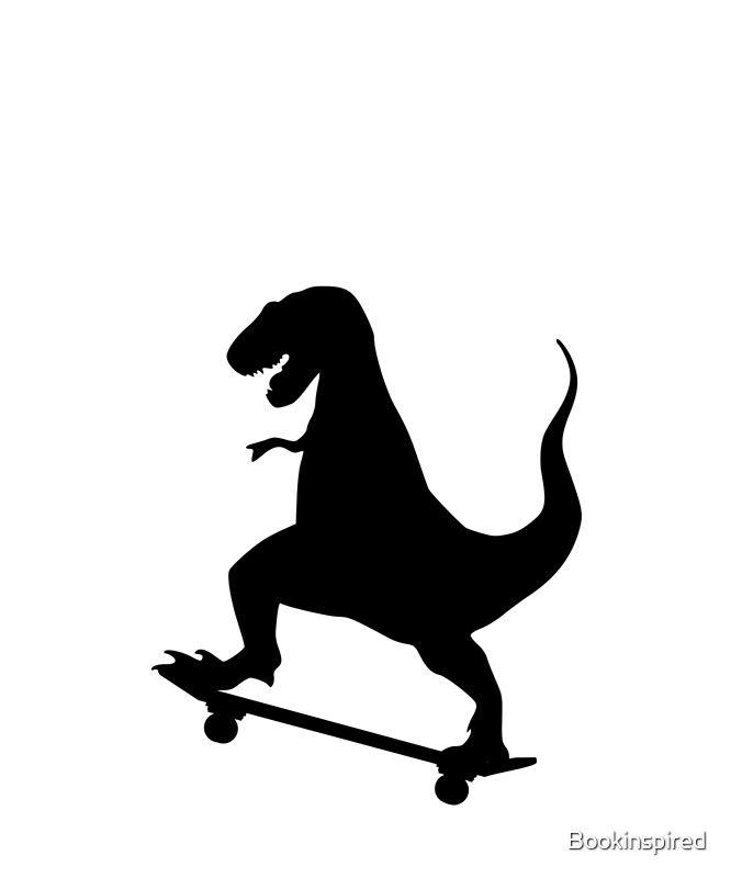 "Dinosaur Skateboarding" by Bookinspired Redbubble