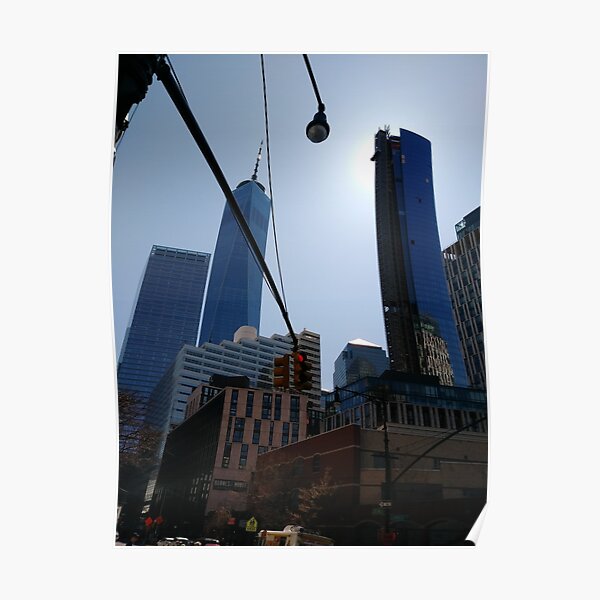 #Building, #Skyscraper, #New #York, #Manhattan, #Street, #Pedestrians, #Cars, #Towers, #NewYork, #NewYorkCity Poster