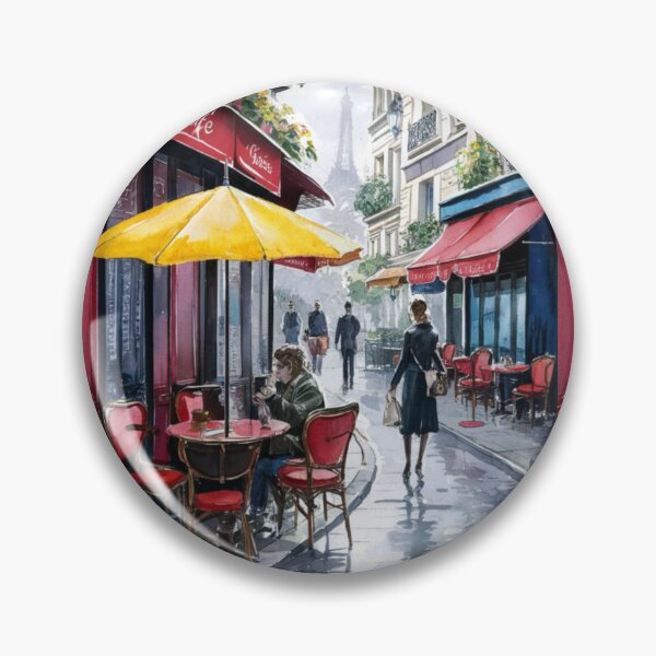 Item preview, Paris Cafe Watercolor Illustration … By Carraann designed and sold by CARRAANN.