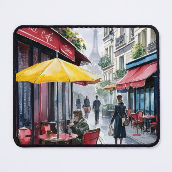 Item preview, Paris Cafe Watercolor Illustration … By Carraann designed and sold by CARRAANN.