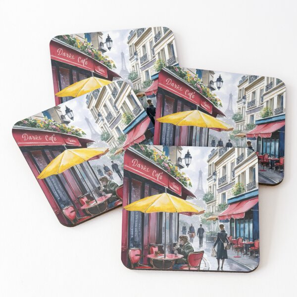Item preview, Paris Cafe Watercolor Illustration … By Carraann designed and sold by CARRAANN.