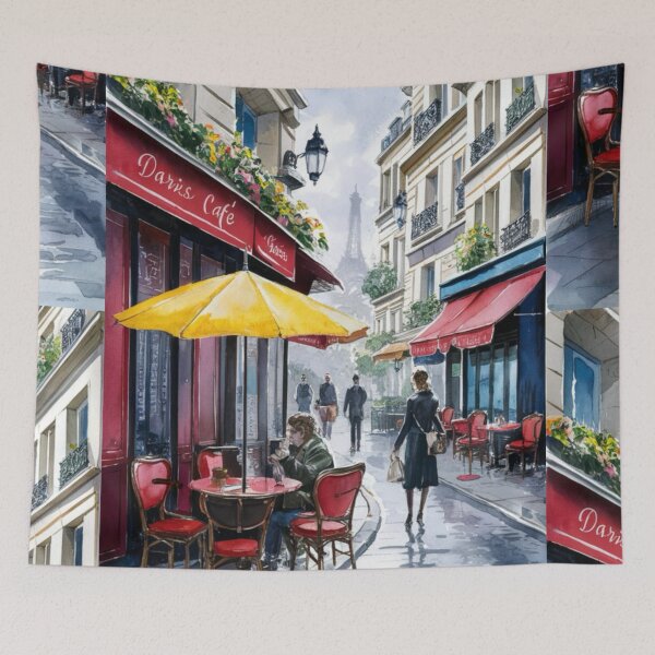 Item preview, Paris Cafe Watercolor Illustration … By Carraann designed and sold by CARRAANN.