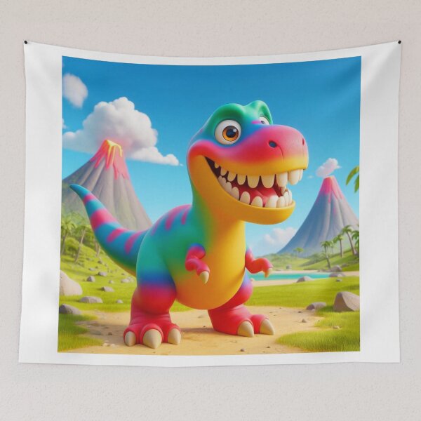 Item preview, Adorable T-Rex 3D Cartoon designed and sold by ArtemisDesignAI.
