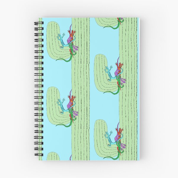 Item preview, Four Colorful Lizards Celebrating Life on a Saguaro Cactus designed and sold by JoyousArt4u.
