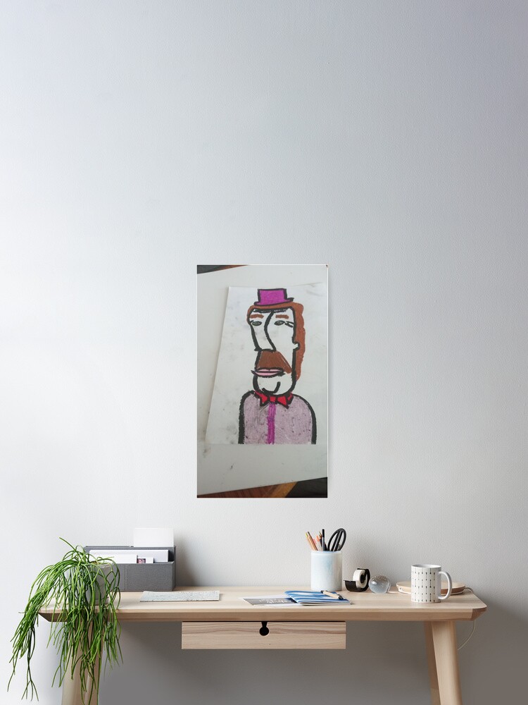 Thumbnail 2 of 3, Poster, Abstract face designed and sold by Baileysabstract.