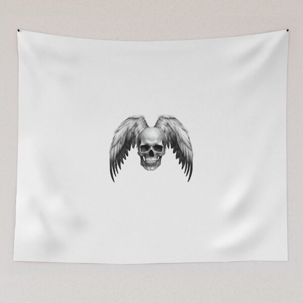 Item preview, winged skull designed and sold by four-store.