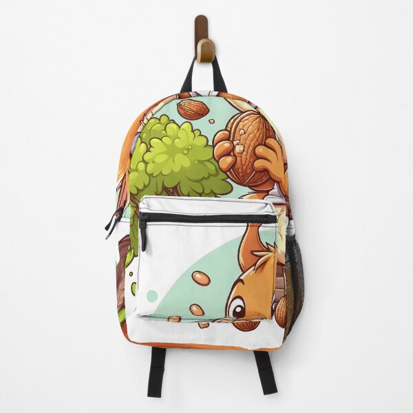 Item preview, cartoon of a squirrel wearing a t-shirt eating nuts on a tree designed and sold by MzulhilmiZam.