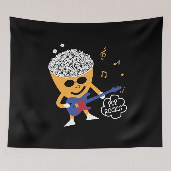 Item preview, Popcorn Rocks Funny Mask Masks Mouth Nose Mouth Guard Sayings Nose Protection Face Mask Funny Sayings Unisex Motif designed and sold by Mark Sukra.