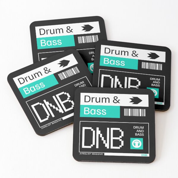 Item preview, DRUM AND BASS  - DNB Ticket Steez (white/teal)  designed and sold by Discothreadz.