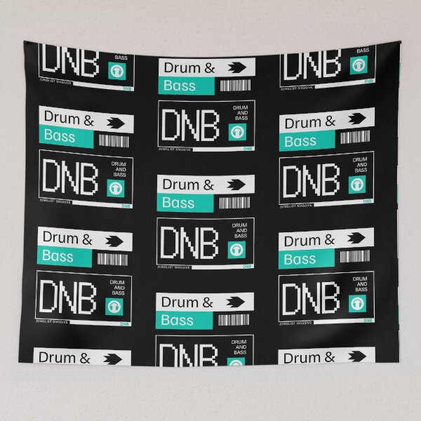 Item preview, DRUM AND BASS  - DNB Ticket Steez (white/teal)  designed and sold by Discothreadz.