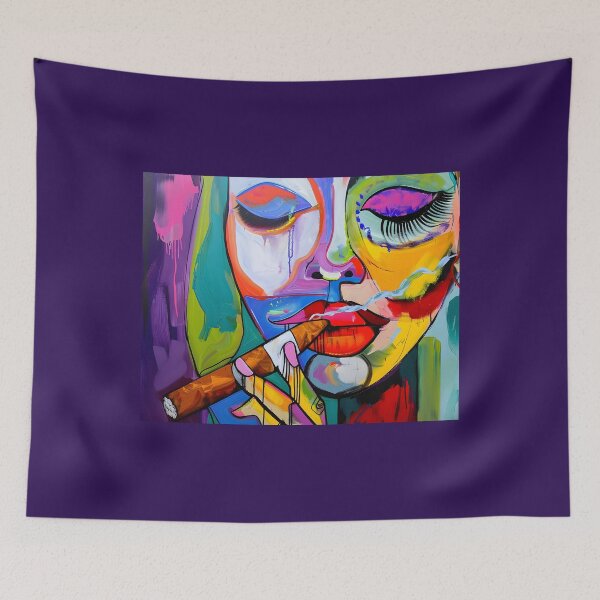 Item preview, Surrealism in Smoke- A Woman's Smoky Dance and Ethereal Exhale Generative AI designed and sold by OlfactoART Studio.