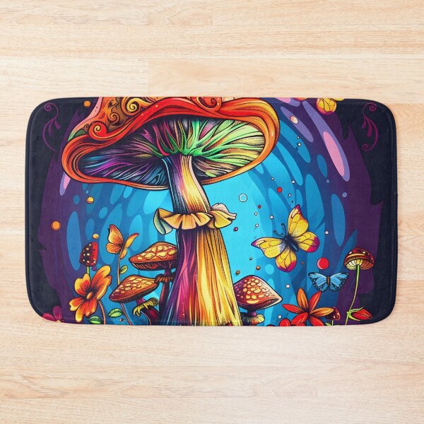 Item preview, Psychedelic trippy mushroom print designed and sold by dcrc.