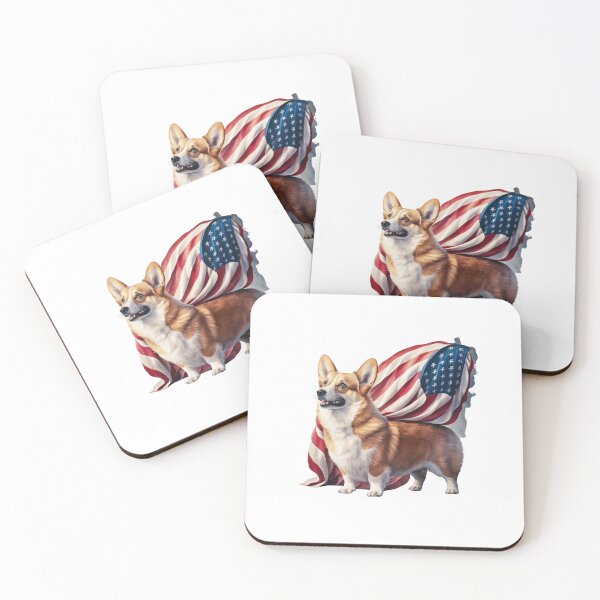 Item preview, Stars and Stripes Corgi designed and sold by Peter Stawicki.