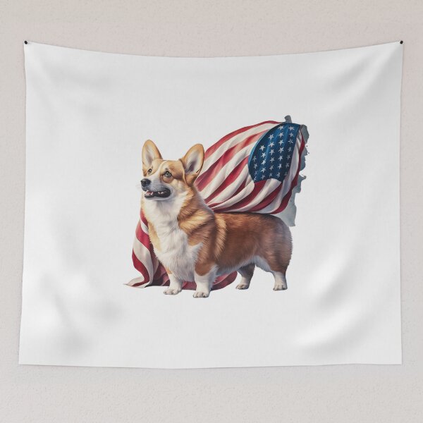 Item preview, Stars and Stripes Corgi designed and sold by Peter Stawicki.