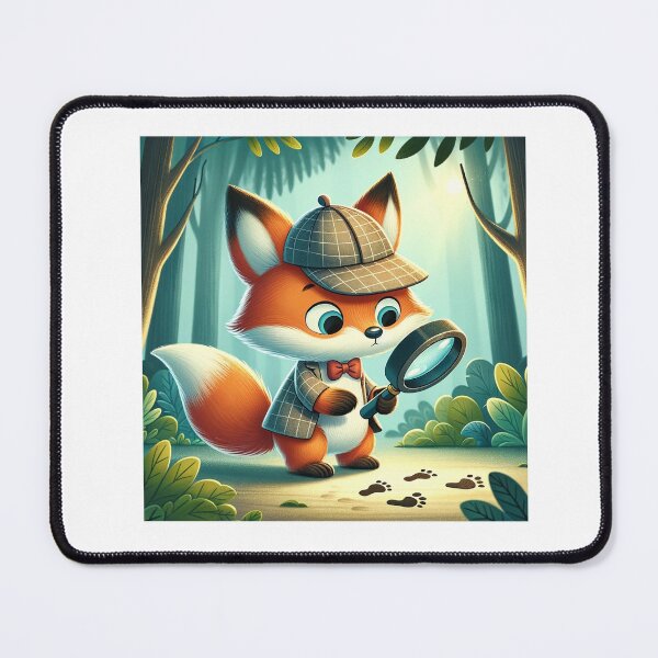 Item preview, A Fox wearing a detective hat designed and sold by masaru-sato.