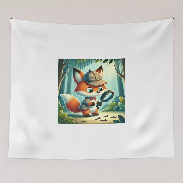 Item preview, A Fox wearing a detective hat designed and sold by masaru-sato.