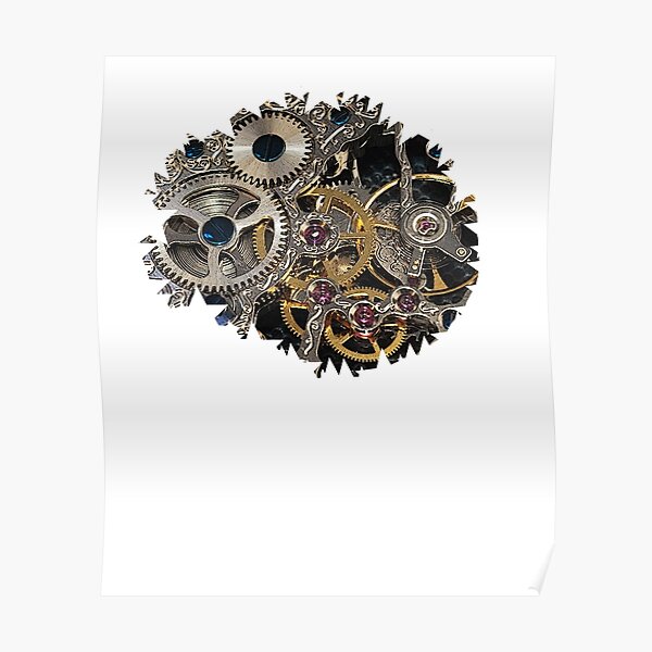 Open Skeletonized Watch See-Through Movement Poster