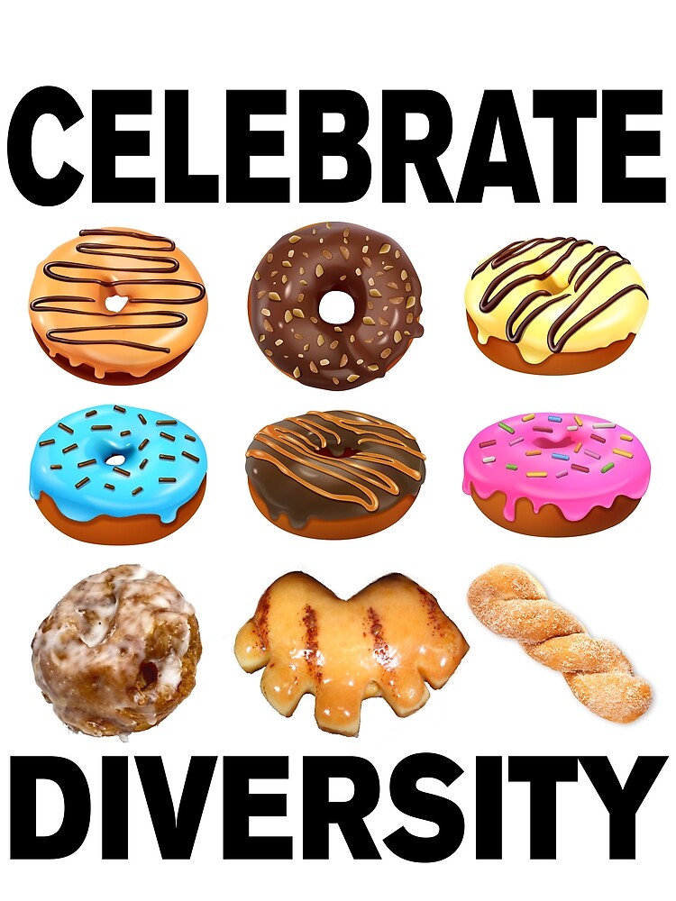 Thumbnail 3 von 3, Tuch, Celebrate Diversity Donuts Funny Doughnut Lover Donut Gear designt und verkauft von DynamicDesign.