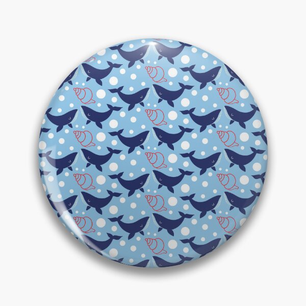 Item preview, Whales & Seashells Pattern designed and sold by TeraiNB.