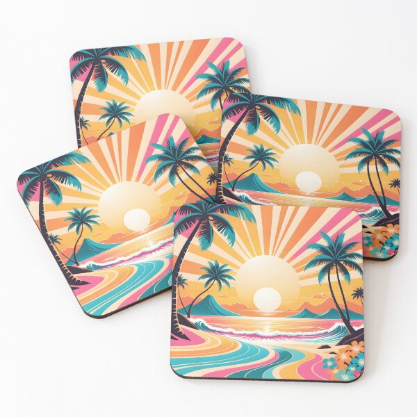 Item preview, Retro 70s Colorful Beach Summer designed and sold by Prints and Lifestyle.