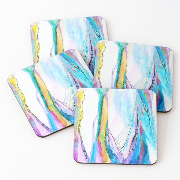 Item preview, Bright Modern Colorful Abstract Vertical lines on White Background designed and sold by Therese Misner.