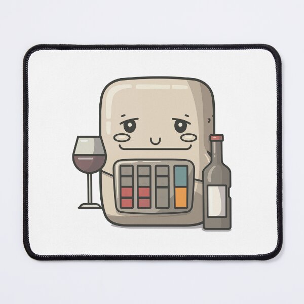 Item preview, Wine cooler character with wine glass, bottle, at a wine event designed and sold by FWLKIT.