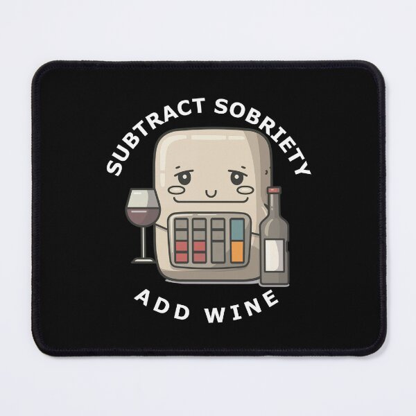 Item preview, Subtract Sobriety Add Wine character with glass bottle designed and sold by FWLKIT.