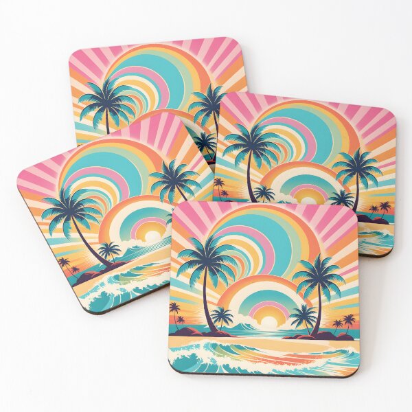 Item preview, Retro 70s Colorful Beach Summer designed and sold by Prints and Lifestyle.