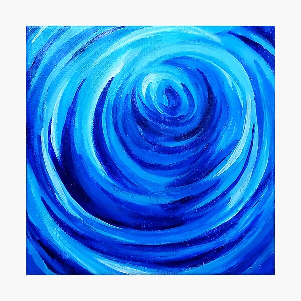 Deep Blue Swirl Photographic Print