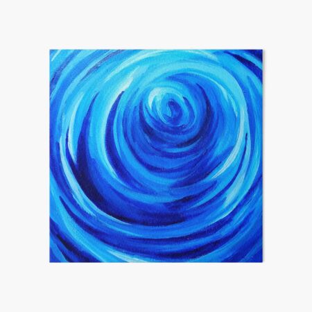 Deep Blue Swirl Art Board Print