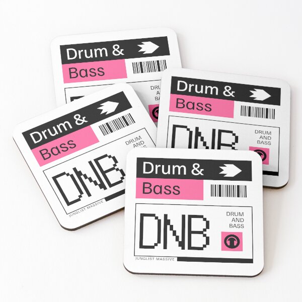 Item preview, DRUM AND BASS - DNB Ticket Steez (black/pink)  designed and sold by Discothreadz.
