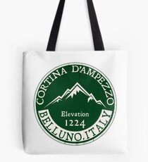 Cortina d'Ampezzo Skiing Italy Dolomite Mountains Dolomiti Belluno 3 Tote Bag