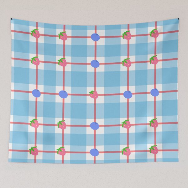 Item preview, Strawberry and Blueberry Plaid designed and sold by BreadyArtDesign.