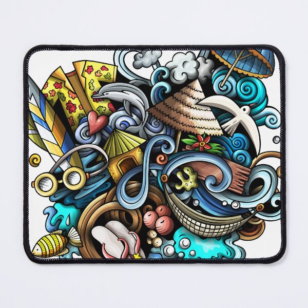Item preview, Summer Surf Waves Sticker Bomb Style Graphic designed and sold by socialarmour.