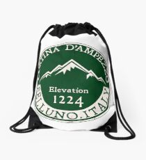 Cortina d'Ampezzo Skiing Italy Dolomite Mountains Dolomiti Belluno 3 Drawstring Bag