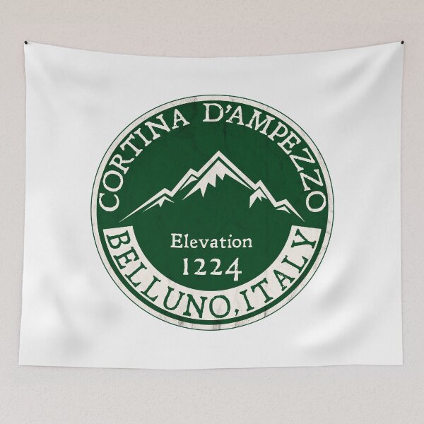 Item preview, Cortina d'Ampezzo Skiing Italy Dolomite Mountains Dolomiti Belluno 3 designed and sold by DESTINATIONS DECAL.