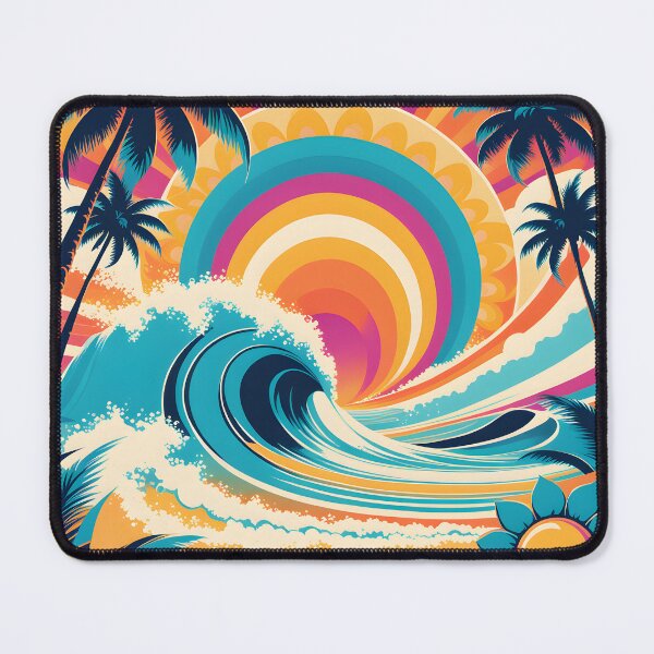 Item preview, Groovy Retro Vintage 70s Colorful Beach Summer Waves designed and sold by Prints and Lifestyle.
