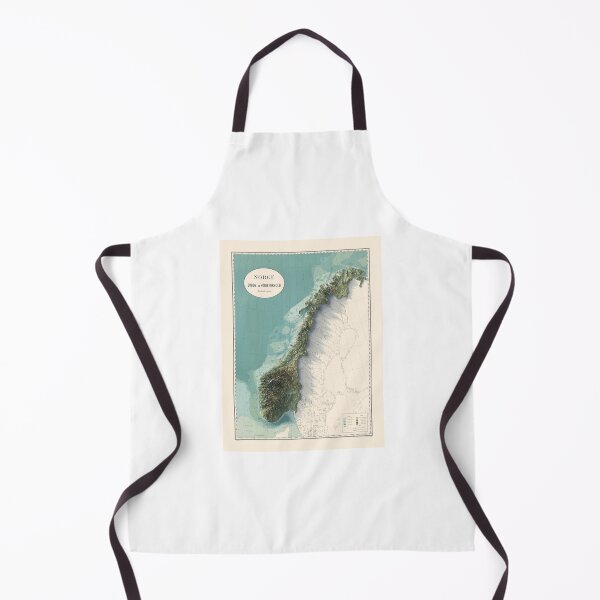 Item preview, 1900 Norway Shaded Relief 3D Map digitally-rendered designed and sold by ThinkAboutMaps.