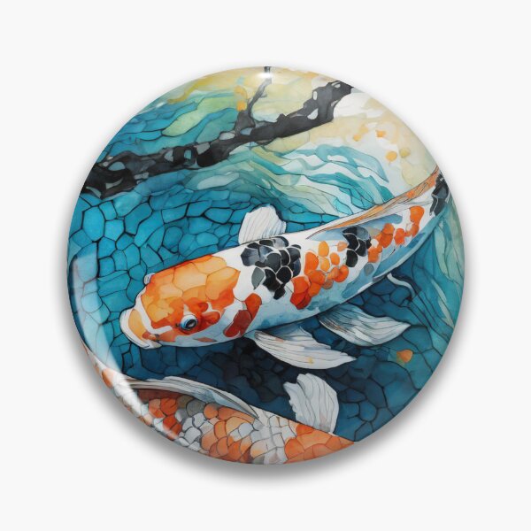 Item preview, Koi Dance in Mosaic Waves designed and sold by Susan Rydberg.