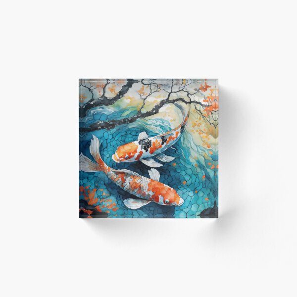 Item preview, Koi Dance in Mosaic Waves designed and sold by Susan Rydberg.