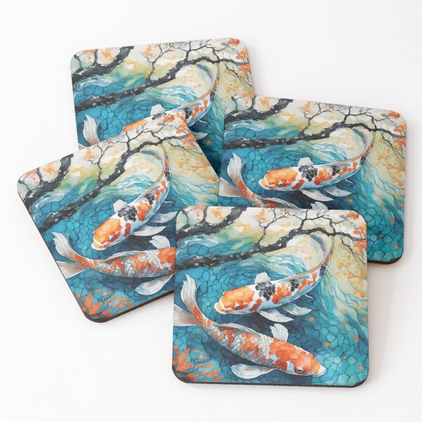 Item preview, Koi Dance in Mosaic Waves designed and sold by Susan Rydberg.